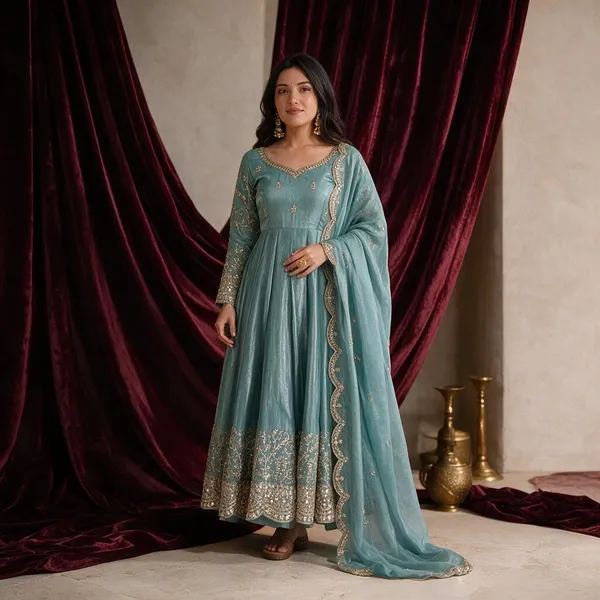 Sky_Blue_Satin_Silk_Embroidered_Flared_Anarkali_Suit_Set_For_Women