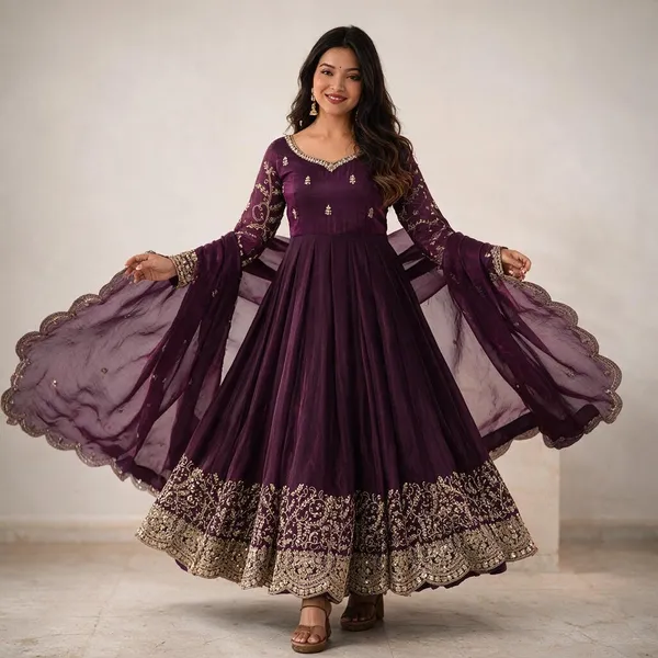 Violet_Satin_Silk_Embroidered_Flared_Anarkali_Suit_Set_For_Women