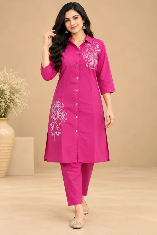 Pink_Embroidered_Straight_Co-Ord_Set_For_Women