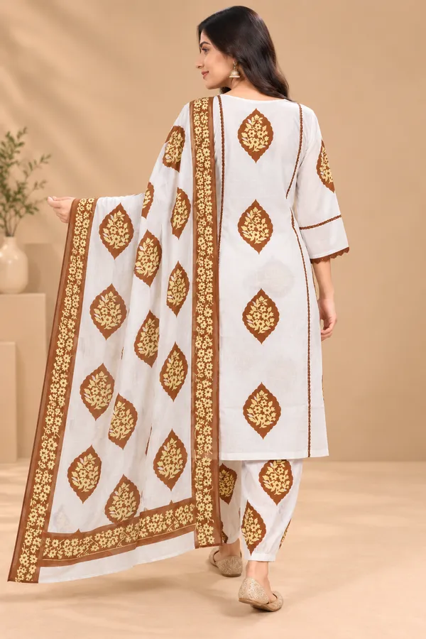 White_Printed_Straight_Kurta_Pant_Dupatta_Set_For_Women