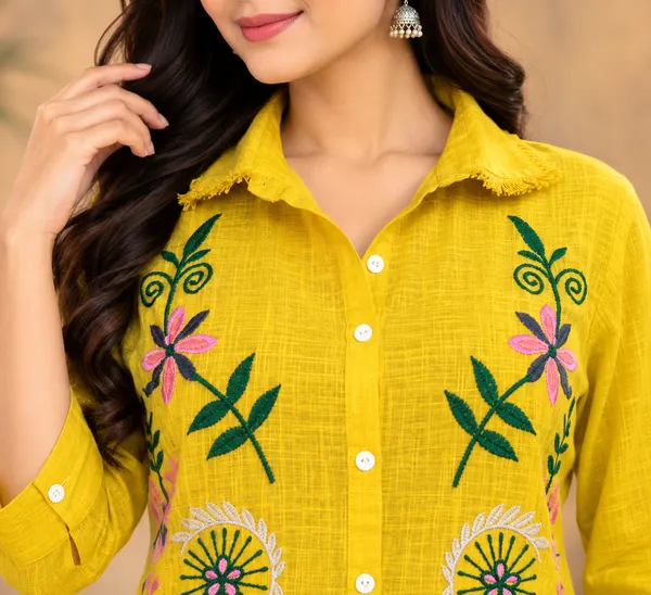 Yellow_Embroidered_Straight_Co-Ord_Set_For_Women