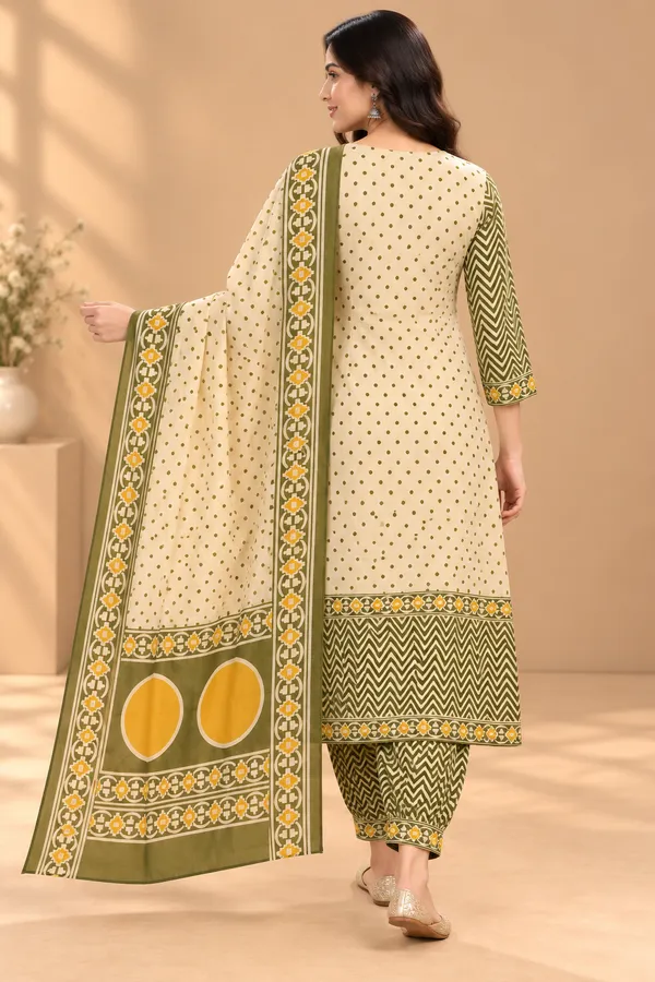 Beige_Printed_Straight_Kurta_Set_For_Women
