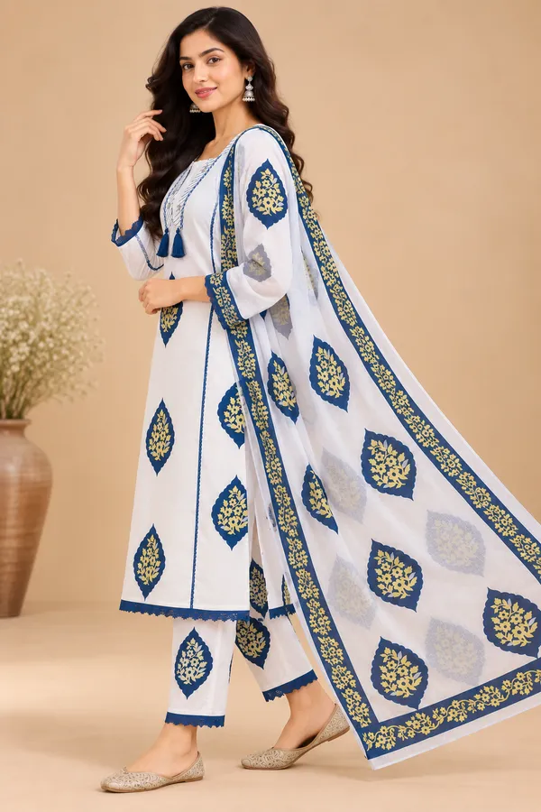 White_Printed_Straight_Kurta_Set_For_Women