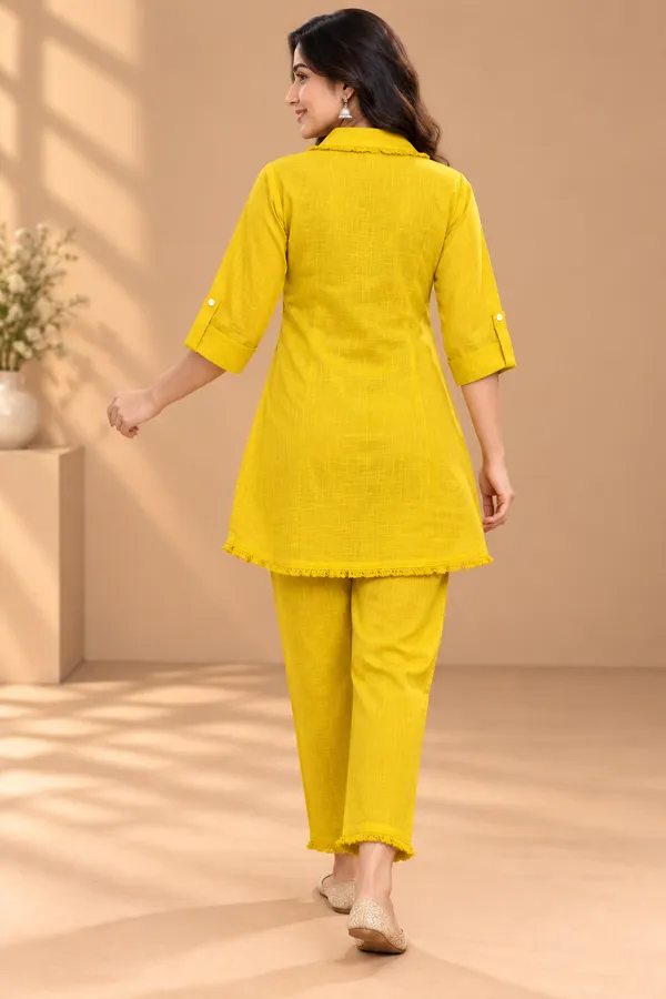 Yellow_Embroidered_Straight_Co-Ord_Set_For_Women