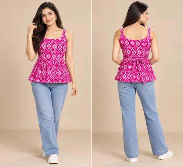 Pink_Printed_Peplum_Top_For_Women