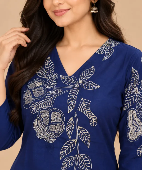 Blue_Floral_Print_Straight_Co-Ord_Set_For_Women