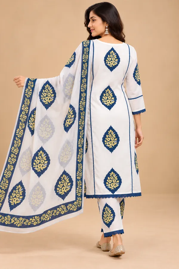 White_Printed_Straight_Kurta_Set_For_Women