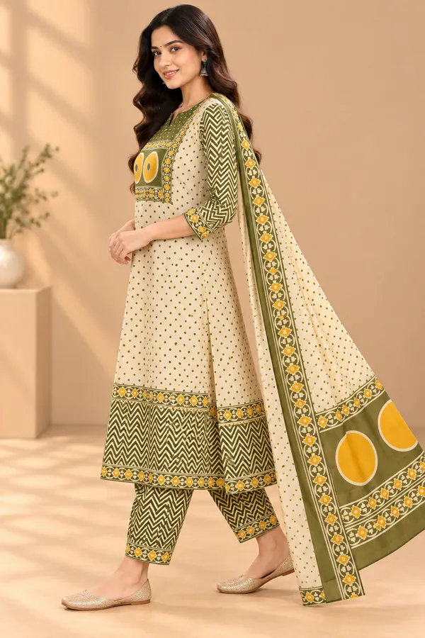 Beige_Printed_Straight_Kurta_Set_For_Women