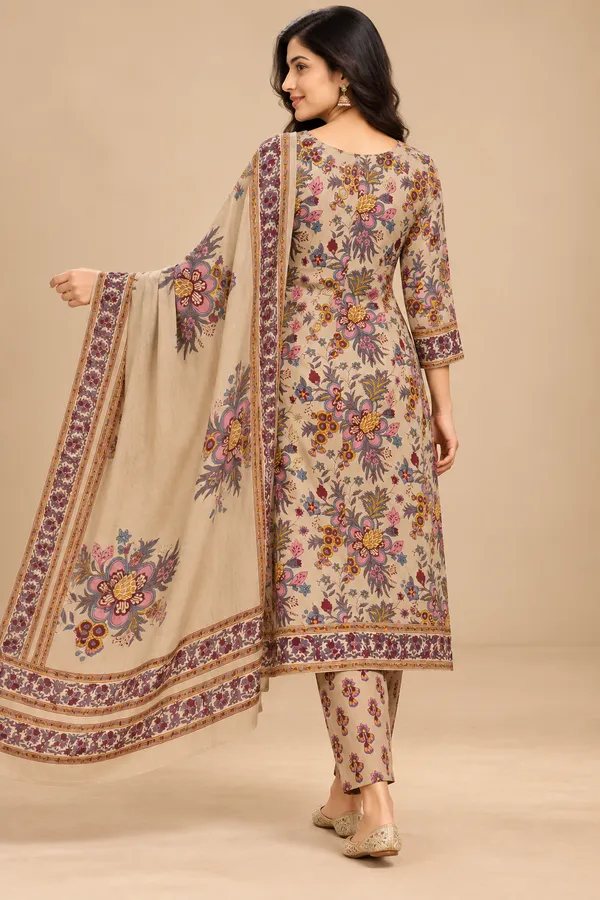 Beige_Printed_Straight_Kurta_Set_For_Women