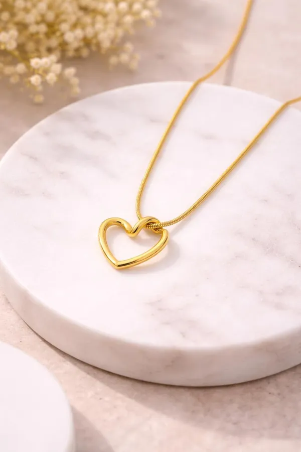 D_Glamm_Fashion_Heart_Pendant_Necklace_For_Women_Minimalist_Open_Heart_Charm_With_Snake_Chain_Anti_Tarnish_Romantic_Gift_For_Girls_Wife_Girlfriend