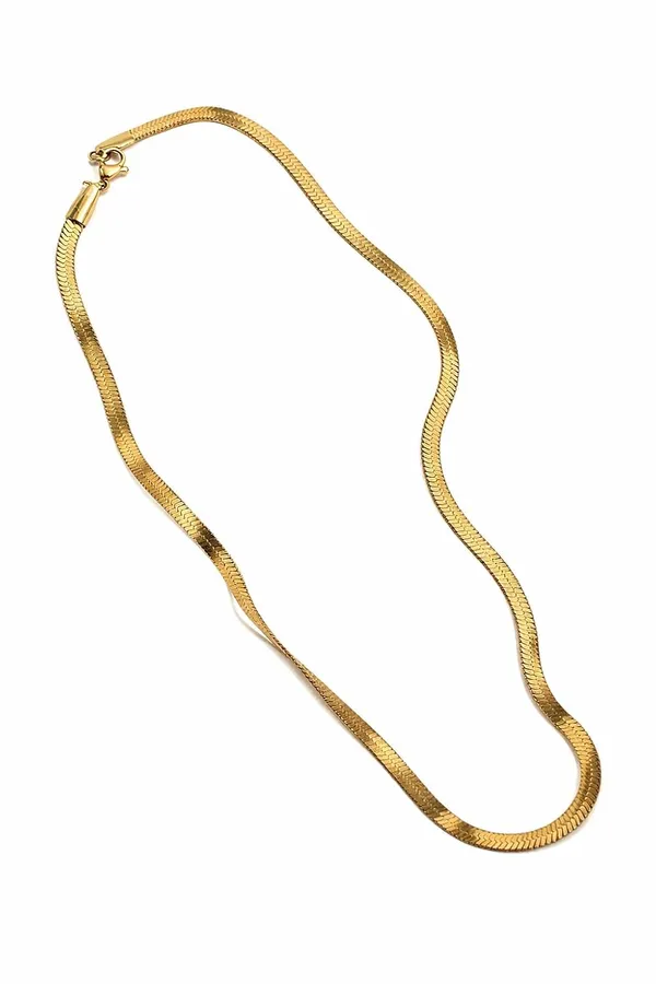 D_Glamm_Fashion_Gold_Herringbone_Chain_Anti_Tarnish_Flat_Snake_Style_Lobster_Clasp