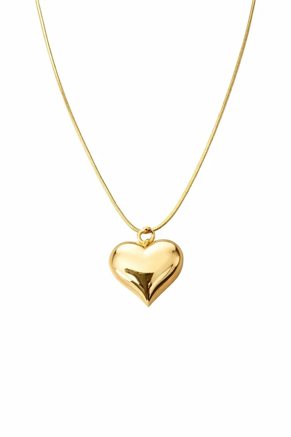 D_Glamm_Fashion_Gold_Puffy_Heart_Necklace_With_Anti_Tarnish_Snake_Chain