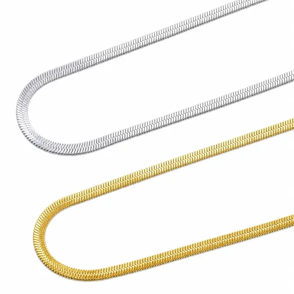 D_Glamm_Fashion_Herringbone_Snake_Chain_Necklace_Gold_And_Silver_Tone