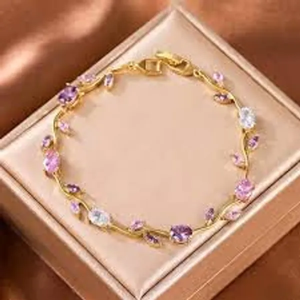 D_Glamm_Fashion_Gold_Tone_Bracelet_With_Multicolour_Cz_Stones