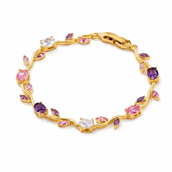 D_Glamm_Fashion_Gold_Tone_Bracelet_With_Multicolour_Cz_Stones