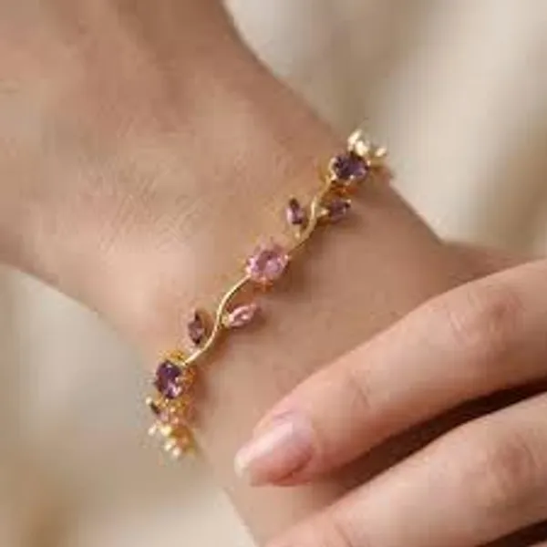 D_Glamm_Fashion_Gold_Tone_Bracelet_With_Multicolour_Cz_Stones