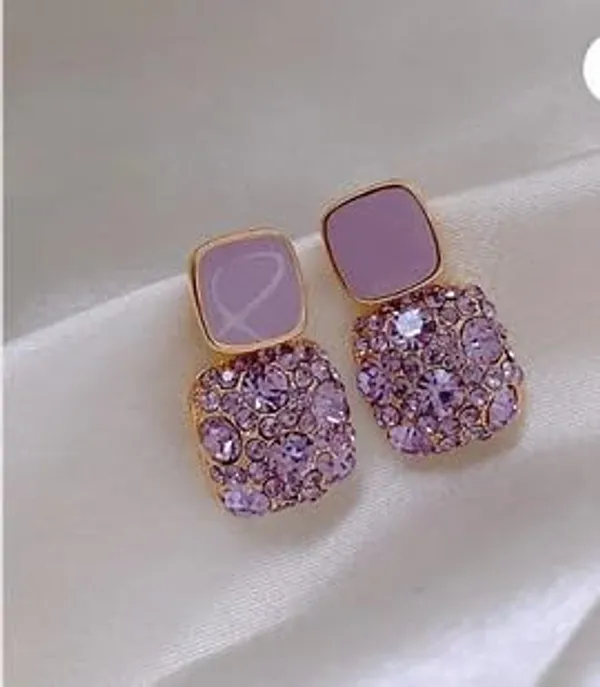 D_Glamm_Fashion_Purple_Gold_Dangle_Earrings_With_Crystal_Pave