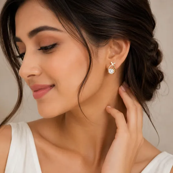 D_Glamm_Fashion_Gold_Tone_Crystal_Stud_Earrings_With_Round_Cz_Stone