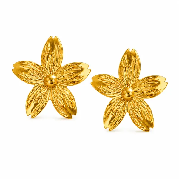 D_Glamm_Fashion_Gold_Flower_Stud_Earrings_With_Textured_Petals_For_Women