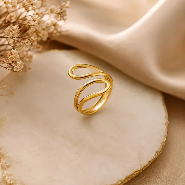 D_Glamm_Fashion_Gold_Tone_Spiral_Wrap_Ring_Open_Loop_Swirl_Design
