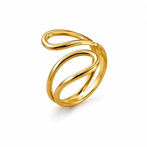 D_Glamm_Fashion_Gold_Tone_Spiral_Wrap_Ring_Open_Loop_Swirl_Design