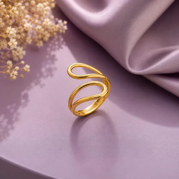 D_Glamm_Fashion_Gold_Tone_Spiral_Wrap_Ring_Open_Loop_Swirl_Design