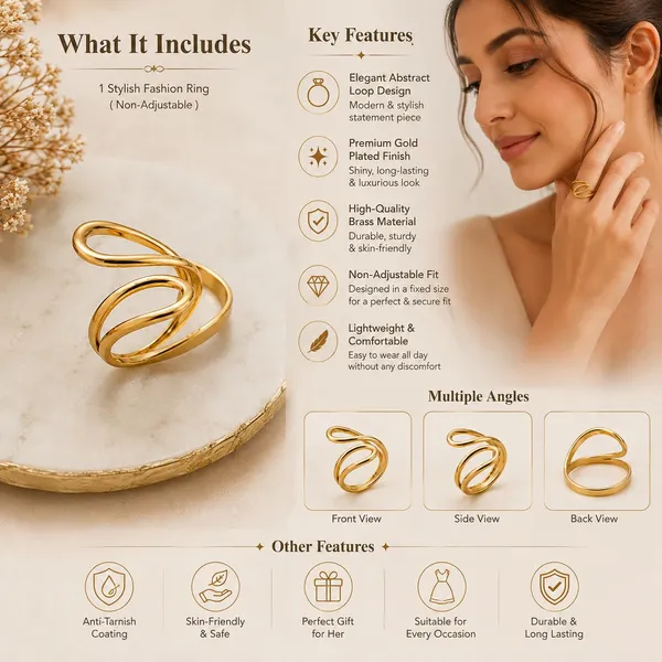D_Glamm_Fashion_Gold_Tone_Spiral_Wrap_Ring_Open_Loop_Swirl_Design