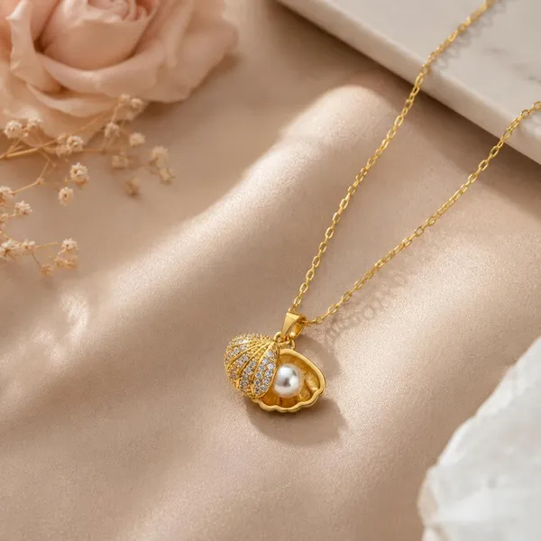 D_Glamm_Fashion_Gold_Plated_Oyster_Shell_Pearl_Pendant_Necklace_With_Cz_Stones