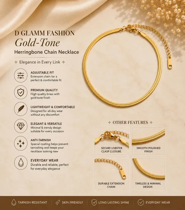 D_Glamm_Fashion_Herringbone_Snake_Chain_Bracelet_Set_Silver_And_Gold