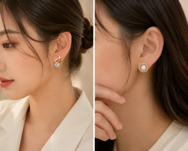 D_Glamm_Fashion_Gold_Tone_Cz_And_Pearl_Stud_Earrings_Set_Of_2_Pairs