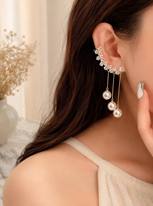 D_Glamm_Fashion_Crystal_Ear_Cuff_Earrings_With_Pearl_Tassel_Drops_Gold_Tone