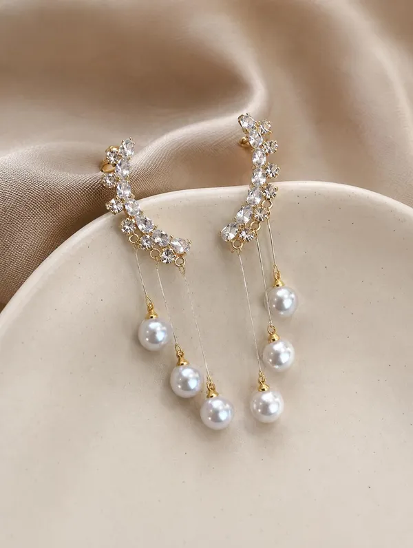 D_Glamm_Fashion_Crystal_Ear_Cuff_Earrings_With_Pearl_Tassel_Drops_Gold_Tone