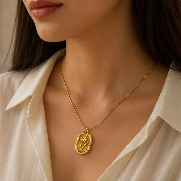 D_Glamm_Fashion_Gold_Layered_Pendant_Necklace_Set_With_Heart_And_Rose_Charm