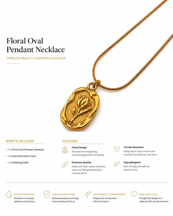 D_Glamm_Fashion_Gold_Rose_Pendant_Necklace_With_Snake_Chain_Oval_Medallion