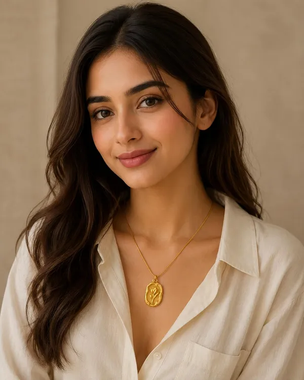 D_Glamm_Fashion_Gold_Rose_Pendant_Necklace_With_Snake_Chain_Oval_Medallion