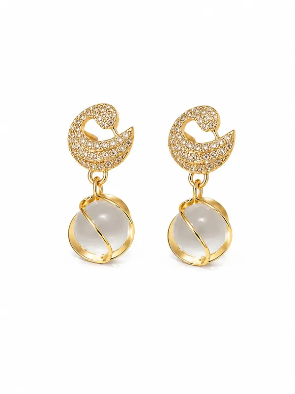D_Glamm_Fashion_Gold_Tone_Crystal_Crescent_Moon_Drop_Earrings_With_Orb_Pendant