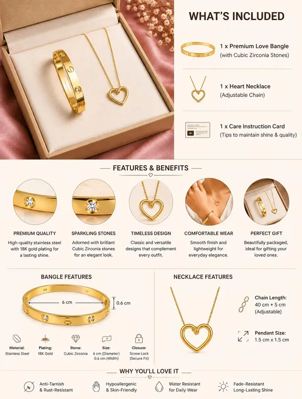 D_Glamm_Fashion_Gold_Tone_Bangle_Bracelet_And_Heart_Pendant_Necklace_Set