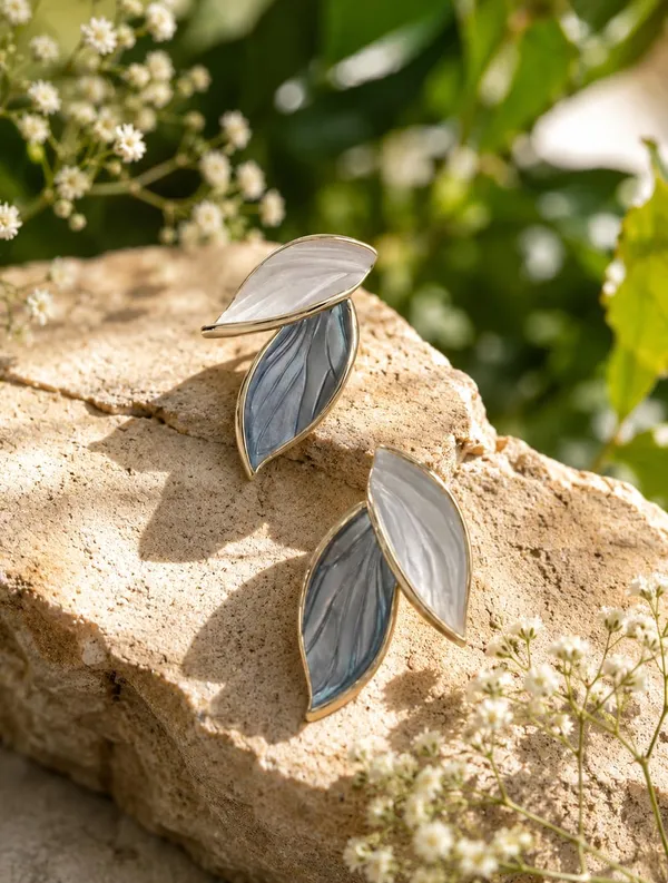 D_Glamm_Fashion_Dual_Leaf_Stud_Earrings_With_Mother_Of_Pearl_And_Gold_Trim