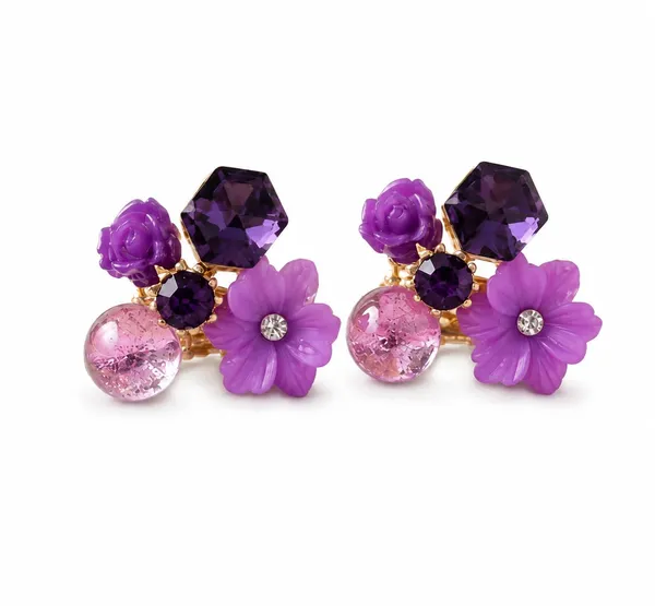 D_Glamm_Fashion_Purple_Floral_Cluster_Stud_Earrings_With_Crystal_Accents