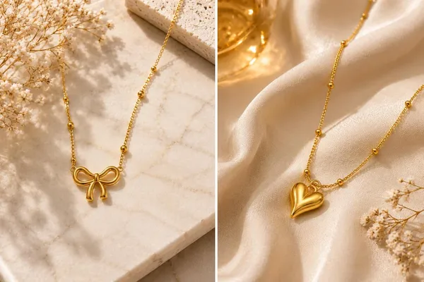 D_Glamm_Fashion_Gold_Bow_And_Heart_Pendant_Necklace_With_Satellite_Chain