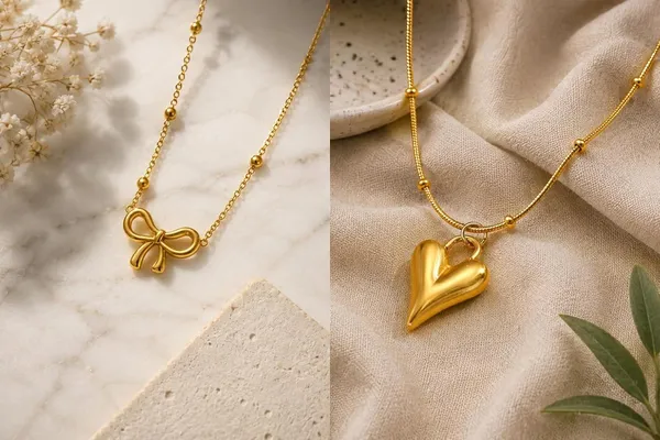 D_Glamm_Fashion_Gold_Bow_And_Heart_Pendant_Necklace_With_Satellite_Chain