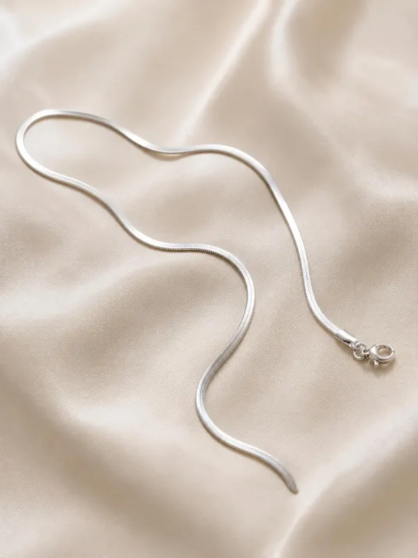 D_Glamm_Fashion_Silver_Snake_Chain_Necklace_And_Bracelet_Set_With_Lobster_Clasp
