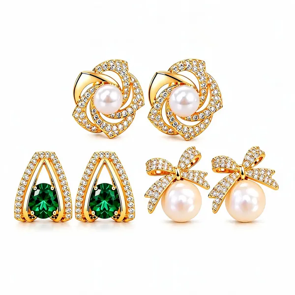 D_Glamm_Fashion_Gold_Plated_Stud_Earrings_Set_With_Pearl_And_Crystal_3_Pairs