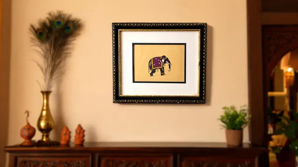 Multicolor_Paper_Traditional_Elephant_Motif_Wall_Art