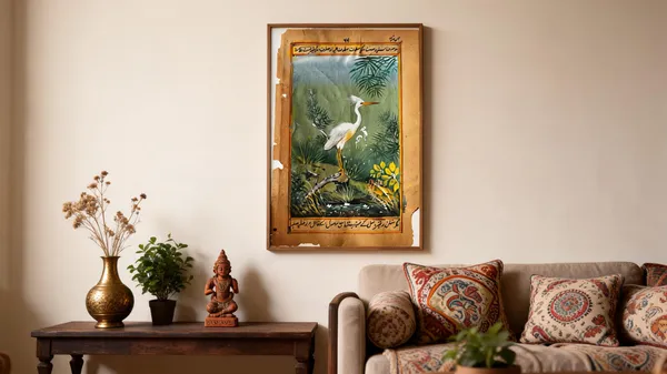 Multicolor_Arabic_Book_Paper_Miniature_Heron_Urdu_Calligraphy_Wall_Art