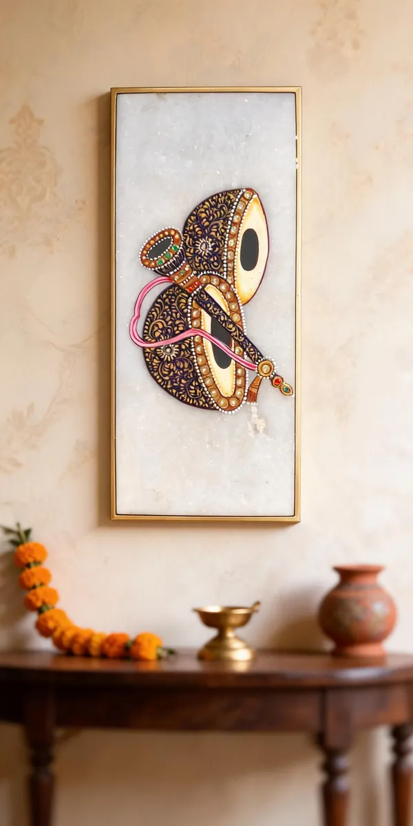 Multicolor_Marble_Tile_Traditional_Dholak_Instrument_Wall_Art