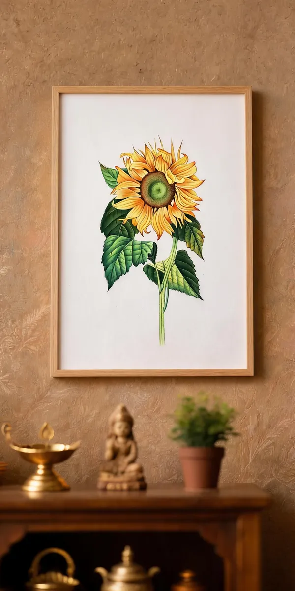 Multicolor_Handmade_English_Paper_Botanical_Sunflower_Wall_Art