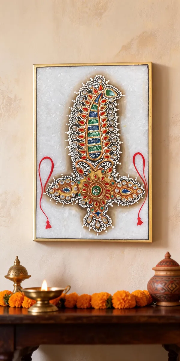 Multicolor_Marble_Tile_Kundan_Meenakari_Royal_Jewellery_Motif_Wall_Art