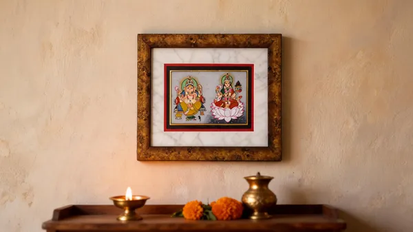 Multicolor_Marble_Tile_Traditional_Ganesha_Lakshmi_Wall_Art