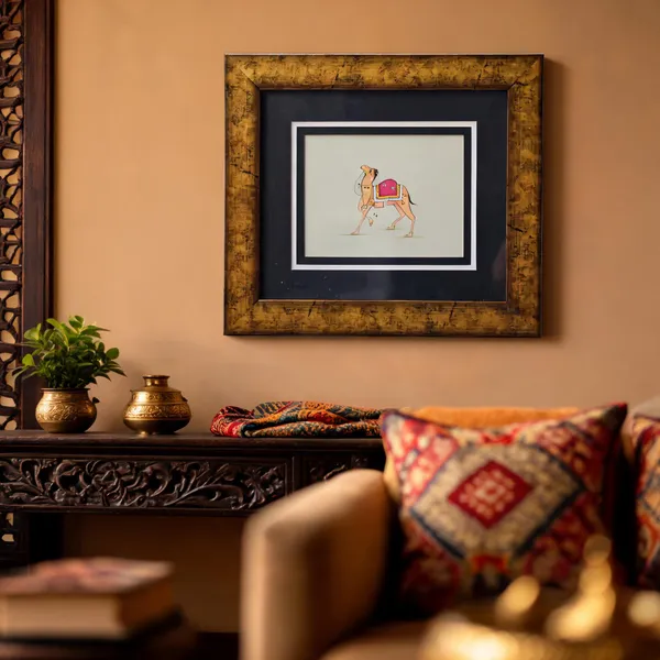 Multicolor_Paper_Traditional_Camel_Motif_Wall_Art